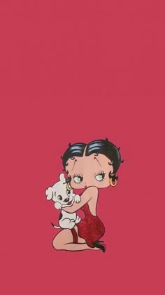 Betty Boop sitting on her legs hugging Pudgy Cartoon Wallpaper, Iphone Wallpapers, Phone Wallpapers, Wallpaper Iphone, Cute Wallpapers, Aesthetic Wallpapers, Phone Wallpaper