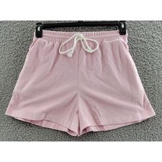 Wayf Terry Cloth High-Waist Shorts Women'S M Pink Elastic Drawstring Waist Wayf Terry Cloth High-Waist Shorts Women's M Pink Elastic Drawstring Waist Retail $58.00 These Wayf Women's Terry Cloth Shorts Are A Perfect Addition To Any Casual Wardrobe. The Drawstring Closure And High Waist Provide Both Comfort And Style. These Breathable Shorts Feature Terry Cloth Fabric, Slash Pockets, And A Flat Front Design. They Are Ideal For Walking And Other Summer Activities. The Pink Solid Pattern Adds High Waist Leisure Bottoms For Summer, High Waist Drawstring Shorts For Spring, High Waist Stretch Shorts For Leisure, Stretch High Waist Shorts For Leisure, Trendy Drawstring Pajama Shorts For Spring, Stretch High-waisted Shorts With Drawstring, Drawstring Bottoms With Short Length For Spring, Leisure Short Bottoms With Drawstring, Trendy Pajama Shorts With Drawstring For Spring