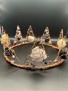 Intuitively created copper and crystal headpieces Hoodoo Magic, Crystal Headpiece, Handmade Wire Jewelry, Costume Hats, Handmade Wire, Copper Jewelry, Jewelry And Accessories, Wire Jewelry, Costume Accessories