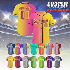 Whether you're on a team or a dedicated fan, our custom baseball jersey blends style and functionality to make you the standout star, whether you're hitting the field or just hanging out. Designed for both comfort and top-notch performance, it's your perfect game-day companion. 🎨 Design Highlights: Personalization: Add your team name, player name, number, and logo to make it uniquely yours. Premium Fabric: Made from high-grade polyester with detailed hand embroidery, ensuring durability and luxury. Comfortable Fit: Lightweight and breathable, with moisture-wicking properties to keep you cool and agile. 💪 Why Choose Our Jersey? Perfect Fit: Tailored design enhances flexibility and mobility, giving you an edge on the field. Versatile Use: Ideal for both competitive play and casual wear. Fa Softball Jerseys, Personalized Jersey, Custom Baseball Jersey, Perfect Game, Tailored Design, Team Name, Team Names, Toddler Kids, Baseball Jersey