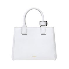 Known for luxury and attention to detail, Versace has created a classic leather tote bag that is perfection.  Highlighted by a chunky gold chain detailed and signature Medusa plaque on the front this Versace La Medusa Satchel Tote will turn heads for years to come. Skillfully crafted in Italy of white grained leather this tote bag also boasts double leather handles and a removeable leather shoulder strap. Featuring an open top, lined interior with zipper pocket and metal hardware this will be a Elegant Rectangular Box Bag With Branded Hardware, Classic Box Bag With Gold-tone Hardware For Shopping, Classic Shopping Box Bag With Gold-tone Hardware, Elegant Square Bag With Branded Hardware, Elegant Square Bags With Branded Hardware, Classic Top Handle Box Bag With Branded Hardware, High-end White Box Bag With Gold-tone Hardware, Luxury Box Bag With Silver-tone Hardware And Double Handle, Luxury Box Bag With Branded Hardware And Double Handle