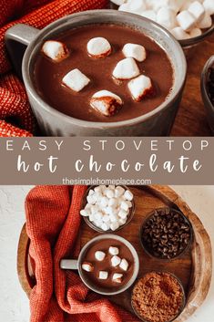 hot chocolate with marshmallows and other ingredients