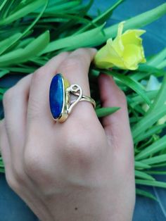 "Lapis Lazuli Ring, Brass Rings, Oval Shape Blue Lapis Ring, Gemstone Ring, Gift For Her, Lapis Ring, Blue Lapis Ring, Personalized Gifts Size:- All Size Available In Variation Metal:- Brass ❥ Customers satisfaction is our biggest priority, please contact us with any questions/queries for future or existing orders, and we will do our best to make sure you are happy with your order. ❥Please make sure to add the correct address during check out. You can return your purchased item within 15 days af Blue Oval Opal Ring Gift, Blue Oval Adjustable Ring, Blue Opal Open Ring With Gemstone, Blue Opal Open Ring, Blue Oval Moonstone Ring, Blue Opal Gemstone Ring Gift, Blue Opal Gemstone Ring As Gift, Handmade Lapis Lazuli Rings Perfect For Gifts, Oval Blue Lapis Lazuli Rings