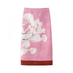 Monica Floral Pink Midi Pencil Skirt Bloom Fashion, Midi Skirt Casual, Skirt Print, Pink Floral Skirt, Skirt Inspiration, Floral Silhouette, Pencil Silhouette, Midi Pencil Skirt, Midi Flare Skirt