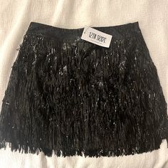 12th Tribe Black Sequin Fringe Mini Skirt. Nwt - Never Worn. Perfect For Bachelorette Or A Concert. Mini Skirt For Costume Party During Party Season, Black Sequined Mini Skirt For Party Season, Black Sequined Mini Skirt For Party, Black Mini Skirt For Costume Party, Black Mini Skirt For Party, Black Mini Length Bottoms For Party Season, Glamorous Black Mini Skirt For Party, Glamorous Black Skirt For Party Season, Black Skirt For Costume Party And Party Season