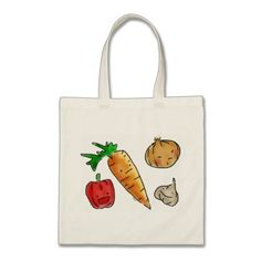 Cute Veggies Reusable Grocery Tote Bag Reusable Tote Bag For Grocery, Reusable Tote Bag For Groceries, Rectangular Reusable Grocery Bags, White Canvas Grocery Tote Bag, Organic Everyday Tote Bag, Eco-friendly Rectangular Grocery Shopping Bag, Everyday Organic Tote Bag, Casual Reusable Grocery Bags, Organic Tote Bag For Shopping