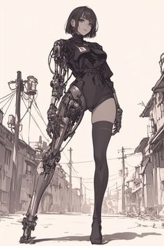 #cyberpunk #manga #woman #man Cyberpunk Outfit Character Design, Cyberpunk Wheelchair, Scifi Female Character Art, Casual Sci Fi Outfit, Cyberpunk Skateboard, Cyberpunk Oc Girl, Futuristic Poses, Cyberpunk Doll