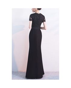 Get 10% off now! Buy Formal Long Black Evening Dress Split Front With Short Sleeves at cheap price online. Free stable shipping and pro custom service since 2009. Evening Dresses For Prom Season With Short Sleeves, Full Length Black Dress For Banquet, Black Full-length Dress For Banquet, Black Floor-length Maxi Dress For Evening, Black Short Sleeve Dress For Banquet, Black Short Sleeve Prom Dress, Black Short Sleeve Dress For Prom Season, Black Short Sleeve Dress For Prom, Black Floor-length Evening Dress For Banquet