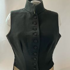 Beautifully Made Women’s Vest Victorian No Holes Amazing Condition Despite Age One Button Fell Off But Have It Made By Mabley & Carew Cincinnati, Ohio Victorian Vest Women, Victorian Vest, Waist Vest, Steampunk Black, Fitted Vest, Crochet Clothes Ideas, 2024 Style, Victorian Steampunk, Vest Women