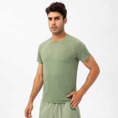 Men's Loose Running Quick Drying Clothes Round Neck T-shirt Sweat-absorbent Breathable Fitness Sports Casual Short Sleeve Clothes - Blue Force Sports Breathable Short Sleeve T-shirt For Light Exercise, Sporty Gray T-shirt For Running, Gray Athleisure T-shirt For Running, High Stretch Go-dry Crew Neck T-shirt, Gray Moisture-wicking Athleisure T-shirt, Breathable Athletic Fit T-shirt For Light Exercise, Functional Breathable T-shirt For Light Exercise, Casual Dri-fit Short Sleeve Activewear, Functional Short Sleeve T-shirt For Light Exercise