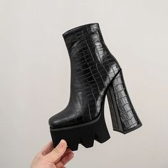 Radd Women's Black Platform Ankle Boots | Ultrasellershoes.com – Ultra Seller Shoes Black Platform Ankle Boots, Goth Platforms, Basic Boots, Winter Ankle Boots, Super High Heels, Black Boots Women, Platform Ankle Boots, Black Platform, Ladies Shoes