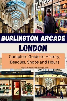 Step into Burlington Arcade: London's Luxury Time Capsule. Discover the iconic Burlington Arcade, a historic gem in Mayfair. From luxury boutiques and heritage brands to its stunning Regency architecture and cinematic ties, this elegant shopping destination offers a serene, slow-paced experience. Perfect for lovers of timeless charm, vintage glamour, and exclusive shopping. London Shopping | Burlington Arcade | Mayfair London | Luxury Travel | Historic London