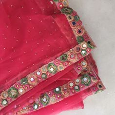 More dupatta here in our collection https://www.etsy.com/shop/neelcreations/?section_id=15880219 This beautiful Indian dupatta has beautiful floral border. Material of dupatta is net and border has real mirrors. You can pair it up with plain salwar kameez also. Contrast mix and match. Indian dupatta for women's every occasion. NOTE : There might be slight color variation due to different colour settings. Pink Embroidered Sharara For Navratri, Pink Lehenga With Embroidered Border For Navratri, Pink Anarkali Set With Embroidered Border For Festivals, Pink Dupatta With Mirror Work For Navratri, Pink Mirror Work Dupatta For Navratri, Navratri Pink Dupatta With Mirror Work, Festival Multicolor Sharara With Embroidered Border, Pink Anarkali Dupatta For Puja, Multicolor Embroidered Border Dupatta For Puja