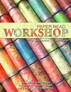 paper bead workshop book cover with many different colors and patterns on the front page