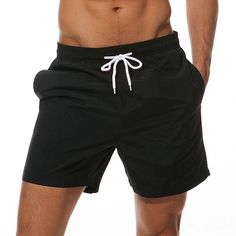 Season:Summer; Fabric:Polyester; Gender:Men's; Style:Boho,Stylish; Occasion:Outdoor,Going out,Holiday; Fit Type:Regular Fit; Function:Quick Dry; Waistline:Mid Waist; Pattern:Plain; Design:Pocket,with Mesh lining,Elastic Waist,Drawstring; Pants Type:Bathing Suit,Summer Shorts,Swim Shorts,Swim Trunks,Board Shorts; Fly Type:Elasticity,Drawstring; Front page:FF; Listing Date:02/22/2023; Production mode:External procurement; Hips:; Length:; Waist:; Fit US Size:null; Fit UK Size:null; Fit EU Size:null Summer Beach Party Bottoms With Built-in Shorts, Bottoms With Built-in Shorts For Beach Party, Summer Bottoms With Built-in Shorts For Beach Party, Solid Color Beachwear Shorts For Summer, Stretch Beachwear Shorts For Beach Party, Summer Beachwear Shorts In Solid Color, Solid Color Summer Beachwear Shorts, Beach Season Bottoms With Built-in Shorts For Beach Party, Summer Beach Party Swim Trunks With Built-in Shorts