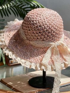 Women Sun Hat, Crochet Watermelon Hat, Pink Bucket Hat For Vacation, Beachy Spring Cap Hat, Pink Vacation Bucket Hat, Beachy Spring Cap, Adjustable Pink Bucket Hat For Beach Season, Lightweight Pink Sun Hat For Beach Season, Pink Beach Hats For Beach Season