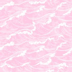 a pink background with white waves on it