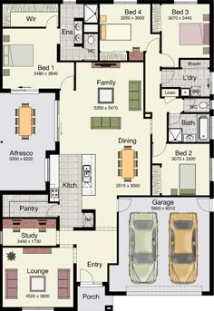 the floor plan for a two bedroom apartment with an attached living room and kitchen area