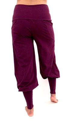 "Casual, comfortable, and stylish. Our take on a very old and traditional look. We have taken this great herim pant design and combined it with the comfort of a Cotton Lycra yoga pant. Looks great with boots, sandals or just bare feet. Easy to dance in, practice yoga in and of course just look hip walking around town. Warning if you wear these pants inside your house they will forever become your go to house pants!! These pants are equipped with pockets and definitely flatter the body.. You will Solid Cotton Harem Pants For Fall, Fall Cotton Full-length Harem Pants, Stretch Cotton Ankle-length Harem Pants, Cotton Harem Pants For Fall Festival, Fitted Solid Cotton Harem Pants, Fitted Cotton Harem Pants In Solid Color, Fitted Solid Color Cotton Harem Pants, Relaxed Fit Pants For Fall Festival, Loosely Fitted Cotton Harem Pants