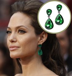 These breathtaking emerald crystal earrings draw inspiration from the Queen of elegance and style herself, Angelina Jolie. A pair you might see on the red carpet during awards season, this set is the perfect finish for everything from an evening gown to a tailored blazer and white-collared shirt.  Made from the finest quality faceted emerald Austrian crystal, these earrings sparkle and shine from every direction. Solid Rhodium-plated brass sets the crystal stones and forms the earring posts, for an additional dazzling, reflective effect. The two stunning feature crystals have been cut in a classic, sophisticated teardrop shape dropping at just the right 1.5 inch length that's perfect with everything from topknots to long curls. Available in your choice of 5 vibrant Austrian crystal tones ( Angelina Jolie Emerald Earrings, Emerald Earrings Drop, Dragonfly Jewelry, Bridal Earrings Drop, Tear Drop Earrings, Long Tassel Earrings, Dragonfly Earrings, Bridal Earrings Pearl, Sparkle Earrings