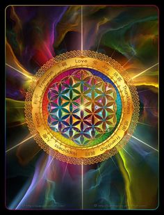 ♥ Sacred Geometry ♥ The Flower Of Life, Sacred Geometry Art, Geometry Art, Visionary Art, Sacred Art, Spiritual Art, Art Pages, Fractal Art