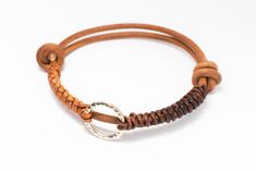 Simple Leather Adjustable Slip Knot Bracelet with Macro weave, Girls Minimalist 3mm Leather Wrist Band Slip Knot Bracelets, Minimalist Bracelets, Simple Leather Bracelet, Snake Knot, Slip Knot, Simple Leather, Knot Bracelet, Wrist Band, Round Leather