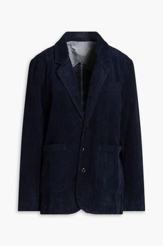 Elevate your wardrobe with the Boyish cotton-corduroy blazer, a versatile piece that combines timeless style with modern comfort. This blazer is crafted from a non-stretchy, mid-weight fabric that can be easily dressed up or down for any occasion. The buttoned cuffs and front patch pockets add a touch of sophistication, while the back vent allows for easy movement and breathability. Designed for a slightly loose fit, this blazer is both stylish and practical, fitting true to size and accommodati Tailored Long Sleeve Corduroy Blazer, Tailored Corduroy Long Sleeve Blazer, Fall Corduroy Blazer With Pockets, Casual Corduroy Blazer For Business, Notch Lapel Corduroy Outerwear For Work, Corduroy Outerwear With Notch Lapel For Work, Corduroy Notch Lapel Outerwear For Work, Long Sleeve Corduroy Blazer With Button Closure, Corduroy Blazer With Button Closure