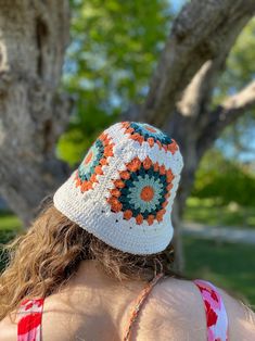 Bohemian Knitted Hats One Size, One Size Bohemian Knitted Hats, Bohemian Knitted Hat, One Size Fits Most, Adjustable Crochet Hat Cap, Handmade Adjustable Whimsical Crochet Hat, Bohemian Crochet Cap, Festival Crochet Cap, Bohemian White Crochet Hat, Bohemian Hand Knitted Hat