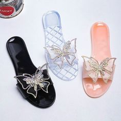 Women's Summer PVC Transparent Flat Slippers with Bow Tie and Non-Slip Feature - PK,9 Flat Jelly Sandals With Clear Strap For Spring, Flat Plastic Jelly Sandals For Party, Clear Plastic Jelly Sandals For Spring, Casual Jelly Sandals With Clear Strap, Flat Jelly Sandals For Summer, Casual Flat Jelly Sandals With Clear Strap, Clear Flat Jelly Sandals For Summer, Casual Clear Jelly Sandals For Party, Flat Jelly Sandals For Party