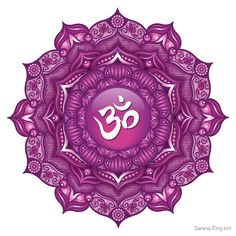 the symbol for yoga in purple and pink colors