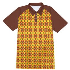 Polo Shirt, Vintage polo, Men's polo shirt, Brown polo shirt, 70s shirt men, Mod shirt,Men's vintage shirt,vintage style shirt,plus size men Made to order, Designed in California, Manufactured overseas Inspired by the 60s and 70s, I wanted to design men's shirt that reminds me of that era. Knit material. Very comfortable to wear. Great with corduroy pants and wide leg jeans. Bring out the retro in you! :) Custom made to order  ● Fabric: 100% polyester, knit texture ● Regular fit ● Short sleeve, Yellow Collared Polo Shirt For Summer, Vintage Summer Polo Collar T-shirt, Brown Cotton Polo Shirt For Summer, Vintage Polo Collar T-shirt For Summer, Retro Polo Collar T-shirt For Summer, Vintage Summer Polo T-shirt, Retro Cotton Polo Shirt For Summer, Vintage Summer T-shirt With Polo Collar, Retro Brown Top With Collar