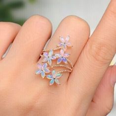 14K Rose Gold Finish Simulated Fire Opal 2.04 Ct Marquise Fancy Engagement Ring Fancy Engagement Rings, Precious Opal, Marquise Cut, Gold Plated Silver, Real Diamonds, Cluster Ring, Fire Opal, Rose Gold Plates, Gold Finish