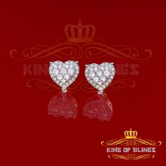 Custom Label :19801Y-A19KOB Item Description Step into a world of King Of Blings dazzling elegance and allure with our exclusive collection of Heart Cubic Zirconia stud earrings featuring secure screw backs. Indulge yourself or surprise a loved one with these exquisite earrings crafted from premium 925 sterling silver with metal weight 3.68gm and CZ weight of 1.64ct, boasting a lustrous Yellow metal color that exudes sophistication. The real show-stoppers, however, are the meticulously chosen AA Vvs Clarity Diamond Earrings For Valentine's Day, Valentine's Day Round Diamond Earrings With Vvs Clarity, Diamond White Heart Earrings In Cubic Zirconia, Valentine's Day Round Cut Cubic Zirconia Diamond Earrings, Valentine's Day Vvs Clarity Diamond Round Earrings, Fine Jewelry Heart Earrings With Diamond Cut Cubic Zirconia, Valentine's Day Heart Cut Diamond Earrings In Sterling Silver, Heart Cut Cubic Zirconia Jewelry With Halo Design, Cubic Zirconia Heart Cut Halo Jewelry