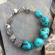 Bohemian Turquoise Bracelets With Spacer Beads, Bohemian Turquoise Beaded Bracelets With Spacer Beads, Spiritual Turquoise Beaded Bracelets With Polished Beads, Turquoise Bohemian Beaded Bracelets, Southwestern Style Beaded Bracelets With Gemstone Beads, Southwestern Beaded Bracelets For Jewelry Making, Spiritual Turquoise Beaded Bracelets For Jewelry Making, Southwestern Turquoise Beaded Bracelets With Spacer Beads, Southwestern Turquoise Bracelets With Polished Beads