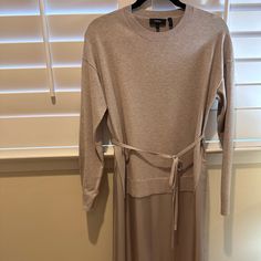 Minimal Wear Midi Length Loungewear Dress With Side Slits, Loungewear Midi Dress With Side Slits, Longline Lounge Dress With Side Slits, Longline Loungewear Dress With Side Slits, Spring Workwear Maxi Dress With Side Slits, Spring Midi Dress With Side Slits For Loungewear, Midi Dress With Side Slits For Brunch, Long Sleeve Maxi Dress With Side Slits, Fall Midi Dress With Side Slits