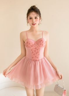 Get ready to captivate the beach crowd with romantic dress. This delightful swimsuit dress, in a soft pink hue, epitomizes sweet Lolita style with its solid pattern and detailed design. The push-up bra and sweetheart neckline not only enhance your figure but also offer all-day comfort. The beautiful ruffles and a delicate flower detail add a playful and feminine touch, setting you apart from the crowd. Color: PinkStyle: Sweet,LolitaPattern Type: SolidDetails: Ruffles,FlowerBra Type: Push UpNeckl Push Up Swimsuit, Skirt Swimsuit, Pink Summer Dress, Swimsuit Dress, Sweet Lolita, Pink Summer, Romantic Dress, Dress For Short Women, Lolita Fashion