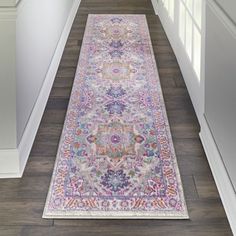 Nourison Passion PSN20 Light Grey/Pink Area Rug 2'2" x 7'6", Gray Mom Room Ideas, Mom Room, Laundry Room Redo, Personal Room, Abstract Runner Rug, La Apartment, Persian Rug Designs, Scatter Rugs, Modern Color Schemes