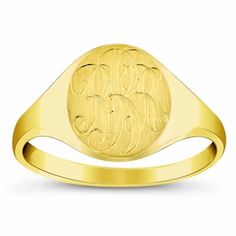 Yellow Gold Oval Custom Signet Rings Traditional Ring, Pinky Signet Ring, Custom Signet Ring, Signet Rings Women, Dream Items, Oval Cut Engagement Ring, Jewelry Gift Ideas, Gold Signet Ring, Gold Monogram