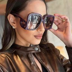 Gucci Gg1326s 003 Sunglasses Violet Grey Gradient Oversized Square Women Brand: Gucci Model: Gg1326s Color Code: 003 Gender: Women Year: 2023 Frame Colour: Violet Frame Shape: Square Frame Style: Full Rim Frame Material: Injected Plastic Lens Color: Grey Gradient Oversized Lens Material: Plastic Uv Protection: Category 3 Size: 58x19x140 100% Uv Protection. Made In Japan. Full Retail Package With All Accessories: Case, Cloth And All Paperwork. 100% Authentic! Oversized Square Sunglasses, Purple Sunglasses, Violet Grey, Sunglasses Women Oversized, Sunglasses Logo, Grey Sunglasses, Gucci Eyewear, Pink Sunglasses, Grey Gradient