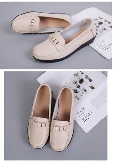 Summer Office Platform Loafers With Round Toe, Casual Summer Platform Loafers For Work, Summer Workwear Platform Loafers, Summer Platform Loafers For Work, Beige Flat Bottom Slip-ons, Beige Platform Loafers For Work, Beige Platform Loafers For Office, Beige Spring Platform Loafers For Office, Beige Office Slip-ons For Spring