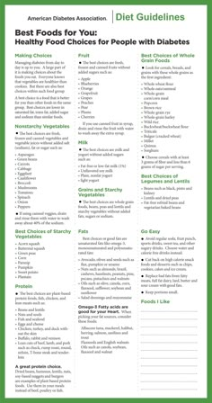 Whole Grain Foods, Printable Chart, Glucose Levels, Food Choices