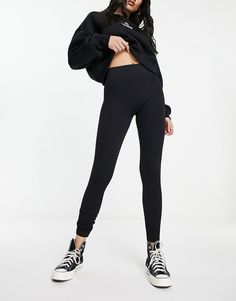 Pants & Leggings by Pieces File under: basics Seamless design High rise Elasticized waistband bodycon fit Gerippte Leggings, Ribbed Leggings, Black Leggings, Trousers Women, Pants Leggings, Black Pants, Asos, Latest Trends, High Rise