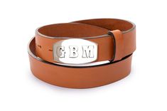 "This is a traditional, handmade, Argentinian gaucho belt with a personalized silver-plated buckle. FEATURES: ✓ World-class Argentinian leather ✓ Silver-plated buckle (made from scratch in German silver) ✓ Carving of two or three initials (Capital letters) ✓ Width: 1.38\" There are two color options for the leather. You can find the other design here: https://www.etsy.com/listing/677300095 SHIPPING Your personalized order will take around 2 weeks (hopefully a couple of days faster) to be deliver Classic Adjustable Belt Buckle With Matching Belt, Classic Silver Belt Buckles, Custom Engraved Brown Belts, Custom Brown Engraved Belts, Classic Engraved Belts For Formal Occasions, Classic Formal Belt With Engraved Logo, Classic Formal Belts With Engraved Details, Classic Formal Belt With Engraved Details, Classic Formal Engraved Belt