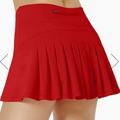 Bright Red Tennis Skort Or Skirt With Built In Shorts. See Pictures For Measurements. Running Skirts Like These Are So Nice In Hot Weather. 15 Cheap Pleated Pink Skort, Red Short Skort With Built-in Shorts, Red Summer Skort With Built-in Shorts, Red High Waist Stretch Skort, Red Stretch High-waisted Skort, Red High-waisted Stretch Skort, Red Skirted Bottoms With Pockets, Red Stretch Tennis Skirt For Summer, Red Stretch Tennis Skirt