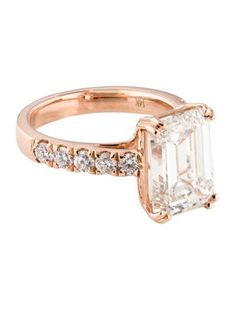 14K Rose Gold Luxury 14k Rose Gold Ring, Luxury 14k Rose Gold Diamond Ring For Formal Occasions, Heirloom 14k Rose Gold Diamond Ring In Yellow Gold, Luxury Rose Gold 14k Gold Emerald Ring, Refined 14k Gold Emerald Cut Ring, Luxury 14k Rose Gold Jewelry With Rose Cut Diamonds, Rose Gold Baguette Cut Diamond Jewelry, Classic Rose Gold Jewelry With Rose Cut Diamonds, Exquisite Rose Gold Rings For Formal Occasions