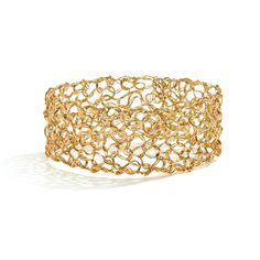 This 14k gold filled bracelet is light and easy to wear for casual everyday, as well as for special occasions. It makes a stunning bridal bracelet! Looks great worn alone or together with other bracelets and bangles. MetaLace Jewelry is inspired by the beauty of nature. Each bangle bracelet is individually handcrafted, one at a time, from gold wire. Found in art galleries and museum shops, each piece of MetaLace jewelry is an original work of studio art. American Made. Original Design by the artist, Kathryn Scimone Stanko. Recycled Bracelets, Bridal Bracelet, Wire Bracelet, Statement Bracelet, Studio Art, Gold Wire, Metal Wire, Bracelet Gold, Casual Everyday