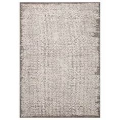 a gray and white rug on a white background