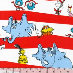 dr seuss and the cat in the hat fabric