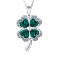 PRICES MAY VARY. 🍀Clover Necklace: The four-leaf clover symbolizes good luck, with each leaf in the shape of a heart, representing hope, faith, love and luck. The Irish believe this rare leaf can ward off bad luck. Buy these 4 leaf clover necklace and bring a piece of good luck to your family and friends! 🍀Four Leaf Clover Necklace Material: Shamrock necklace is made of 925 sterling silver, hypoallergenic, suitable for long time wear, especially for women with sensitive skin, to avoid worrying Clover Gifts, Shamrock Necklace, Clover Jewelry, Four Leaf Clover Necklace, Clover Pendant, Clover Necklace, Bad Luck, Four Leaf, Leaf Clover