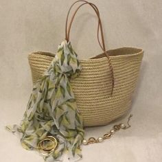 Nwt Merona Woven Tote Bag Natural Color With A Hint Of Silver Metallic Leather Handles 20” X 16.5 Accessories Not Included Scarf Is Listed For Sale Smoke And Pet-Free Home Elegant Cream Beach Bag For Everyday Use, Elegant Cream Beach Bag, Elegant Summer Straw Bag For Everyday Use, Elegant Everyday Summer Straw Bag, Elegant Spring Beach Bag For Everyday Use, Elegant Beach Season Tote Bags, Elegant Cream Tote Beach Bag, Chic Cream Bag For Beach Season, Elegant Cream Beach Bag For Daily Use